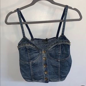 Forever 21 Denim Crop top